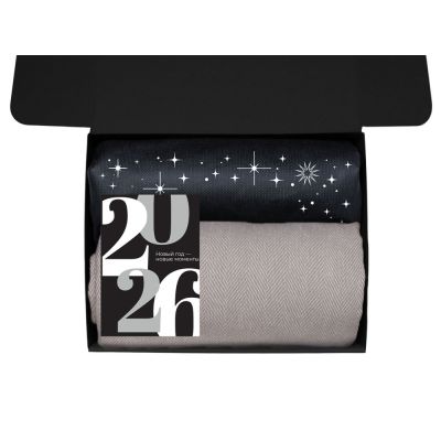 Подарочный набор c пледом, кружкой и вареньем, черный-2