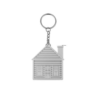 Брелок-рулетка Домик, 1 м., серебристый-2