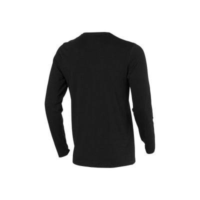 Ponoka мужская футболка из органического хлопка, длинный рукав, черный-1