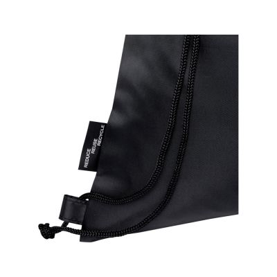 Складная сумка со шнурком Ash из переработанных материалов, соответствующих стандарту GRS, объемом 7 л, черный-7