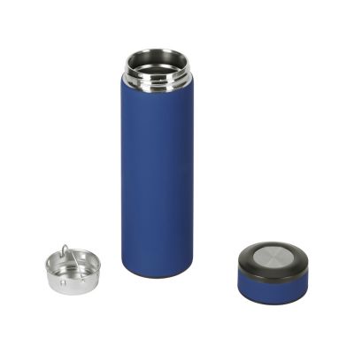 Вакуумный термос Vacuum Flask C1, soft touch, 420мл, темно-синий-1