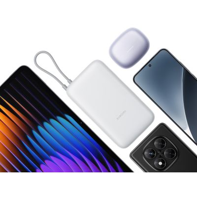 Внешний аккумулятор с встроенным кабелем Xiaomi Power Bank 20000mAh (Integrated Cable) GL Light Gray-6