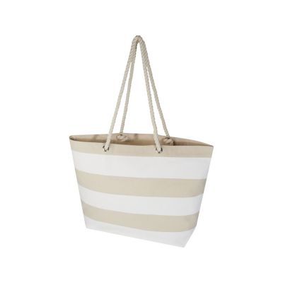 Florida пляжная эко-сумка из переработанного материала, сертифицированного по стандарту GRS, плотностью 270 г/м² 18L - Натуральный / Белый-0