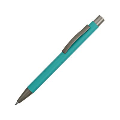 Ручка металлическая soft touch шариковая Tender, бирюзовый-0