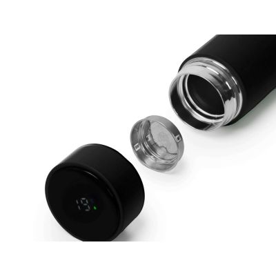 Термос FAMILY MARK LED, soft touch (Чёрный)-1