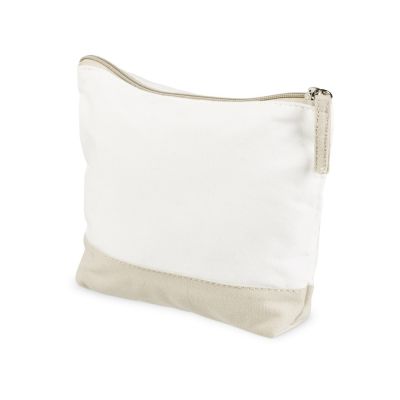 Косметичка хлопковая Cotton, белый/бежевый-0