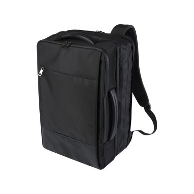 Expedition Pro расширяемый рюкзак для ноутбука из переработанных материалов по стандарту GRS,17 дюймов, объемом 35 л - сплошной черный-3