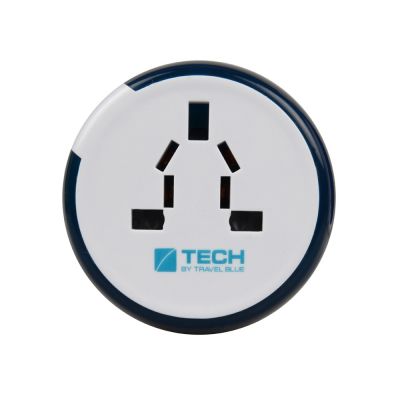 Адаптер с 2-умя USB-портами для зарядки Travel Blue Twist & Slide Adaptor голубой/белый-7