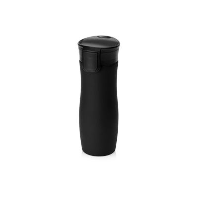 Вакуумная термокружка с кнопкой Streamline, Waterline, soft-touch, черный-0