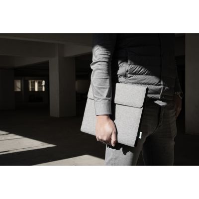 Портфолио А4 из RPET с отделением для ноутбука NotyFolio Eco, 20 л FSC бумаги, серый-7