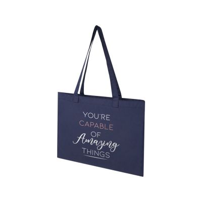 Kai круглая эко-сумка из переработанного материала, сертифицированного согласно GRS - Темно - синий-6