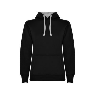 Толстовка с капюшоном Urban женская, черный/серый меланж-0