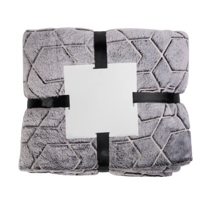 Светящийся в темноте плед Lattice черный-6