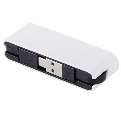 USB-хаб Hubix с коннектором 2-в-1 USB-C и USB-A, 2.0, белый-1