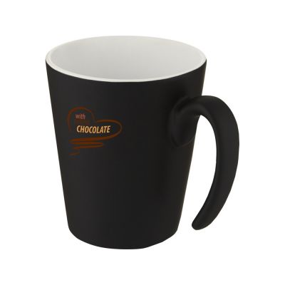 Oli керамическая кружка объемом 360 мл с ручкой, черный-3