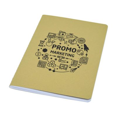 Блокнот Fabia с переплетом, изготовленный из рубленой бумаги, оливковый-3