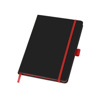 Блокнот Color edge A5, черный/красный-0