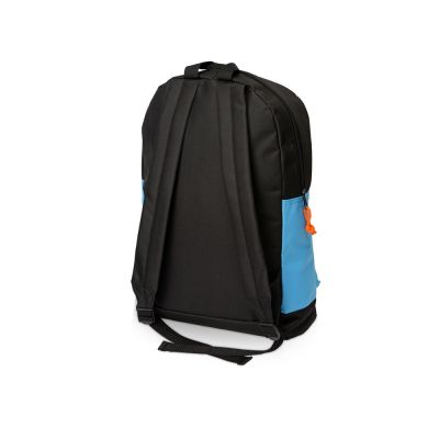 Рюкзак Chap с люверсом из полиэстера (600D), черный/голубой-1
