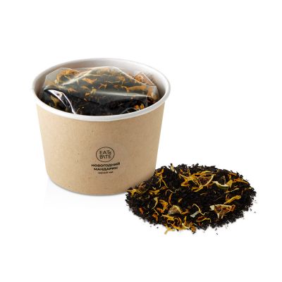Чай черный Новогодний мандарин в картонном стаканчике, 50 гр.-0