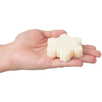 Свеча Снежинка, молочный-4