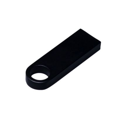 USB 2.0-флешка на 128 Гб с мини чипом и круглым отверстием, черный-2