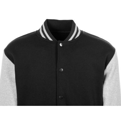 Бомбер Oxford, черный/серый меланж, унисекс-10