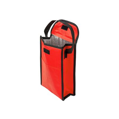 Сумка-холодильник Reviver на липучке из нетканого переработанного материала, красный-1