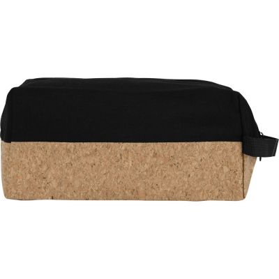 Несессер Corky хлопковый с пробковой вставкой, черный-3