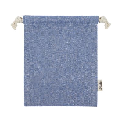 Маленькая подарочная сумка Pheebs объемом 0,5 л из хлопка плотностью 150 г/м2, синий-2