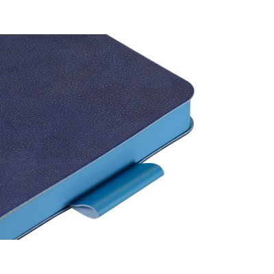 Ежедневник А5 датированный Boston 2026, синий с голубым обрезом-4