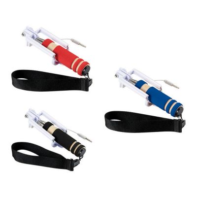 Мини селфи палка со шнурочком, ярко-синий-2