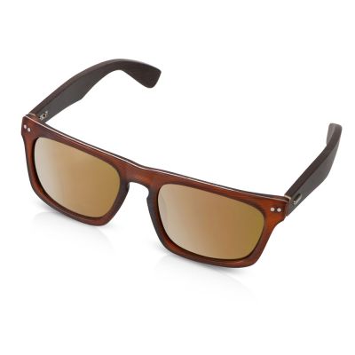 Очки из бамбука с зеркальными линзами Rockwood mirror, коричневый-0