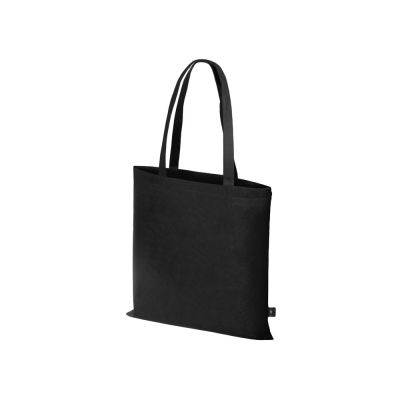 Сумка-шоппер Reviver из нетканого переработанного материала RPET, черный-1