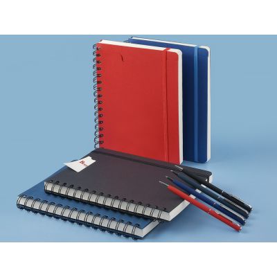 Ежедневник недатированный на гребне А5 Pragmatic, темно-синий-8