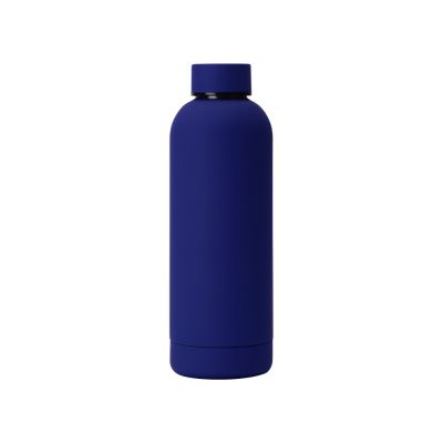 Вакуумная термобутылка Cask Waterline, soft touch, 500 мл, синий-2