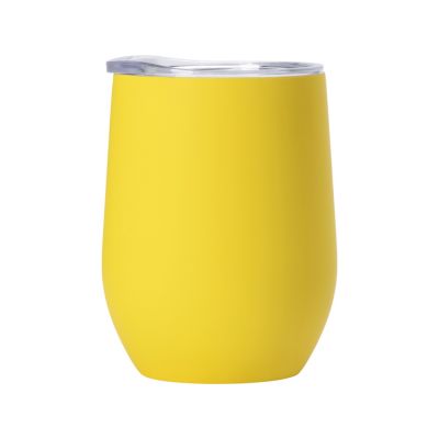 Термокружка Vacuum mug C1, soft touch, 370мл, желтый-2
