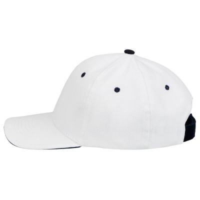 Бейсболка New Castle 6-ти панельная, белый/темно-синий-5