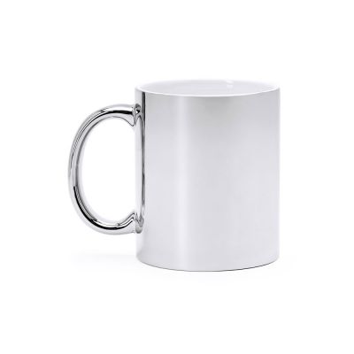 Кружка керамическая ZALA 350 мл, серебристый-2