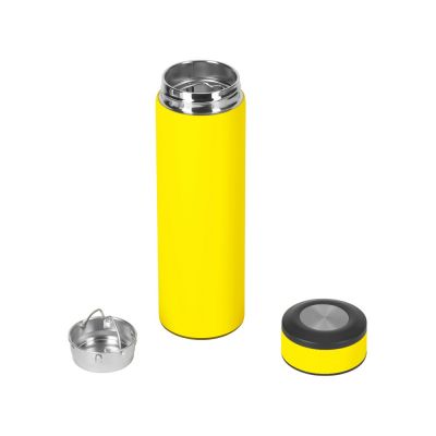 Вакуумный термос Vacuum Flask C1, soft touch, 420мл, желтый-1