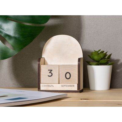 Настольный деревянный вечный календарь-6