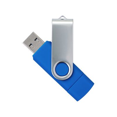 USB3.0/USB Type-C флешка на 16 Гб Квебек C, синий-1