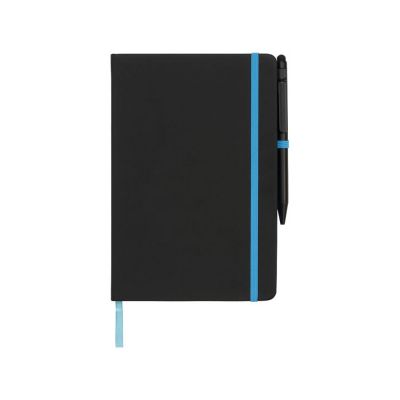 Блокнот Noir Edge среднего размера, черный/синий-1