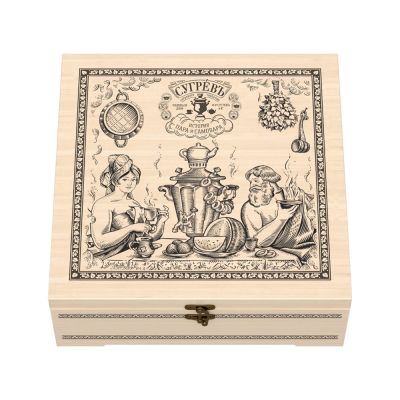 Шкатулка большая Сугревъ История пара и самовара-1