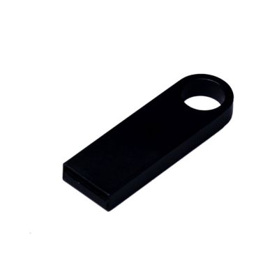 USB 2.0-флешка на 32 Гб с мини чипом и круглым отверстием, черный-1