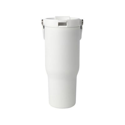 Термостакан Bronx объемом 900 мл из меди и переработанной нержавеющей стали, сертифицированной по стандарту RCS, с вакуумной изоляцией и крышкой с двойной функцией - Белый-1