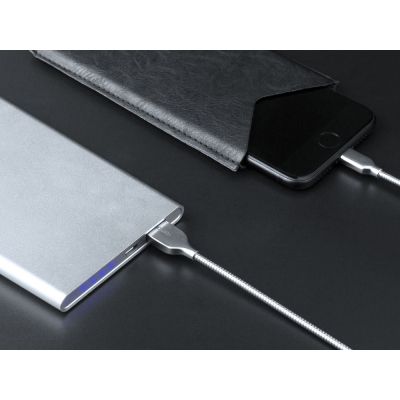 Внешний аккумулятор Rombica NEO AX70L, 7 000 мАч, алюминий, серебристый, чехол-5