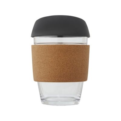 Lidan Кружка из объемом 360 мл с пробковым держателем и силиконовой крышкой, черный-1
