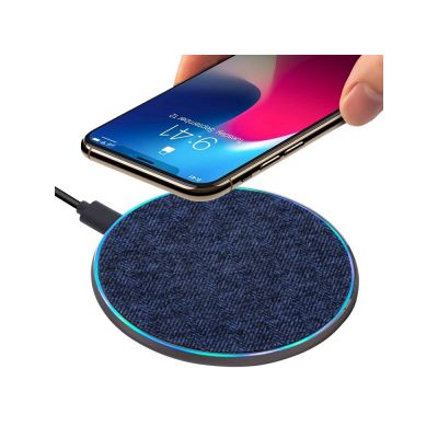 RIVACASE VA4915 BL3 беспроводное ЗУ 10 Вт, синяя ткань, 12/96-7