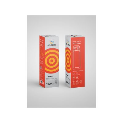 Термос Relaxika 101, 1000 мл, стальной-10