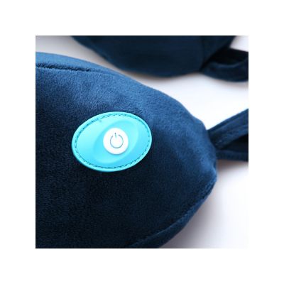 Подушка для путешествий со встроенным массажером Massage Tranquility Pillow, синий-4
